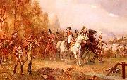 Robert Alexander Hillingford Napoleon with His Troops at the Battle of Borodino, 1812